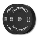 '-Budget Black Bumper Plates-Gym Direct