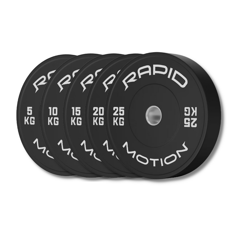 '-Budget Black Bumper Plate Package-Gym Direct