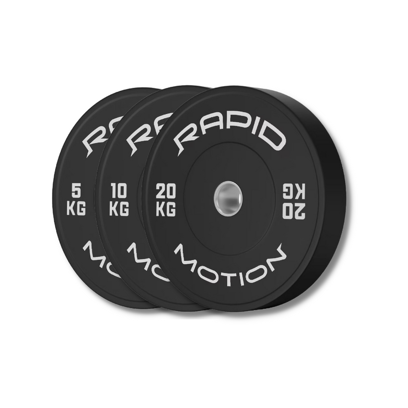 '-Budget Black Bumper Plate Package-Gym Direct