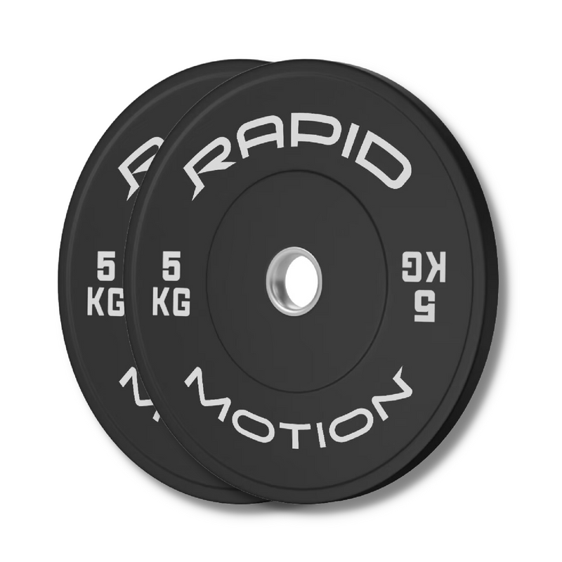 '-Budget Black Bumper Plate Package-Gym Direct