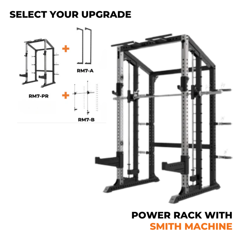 Rapid Motion RM7 Series Power Rack – Versatile & Durable-Commercial Power Rack-Gym Direct