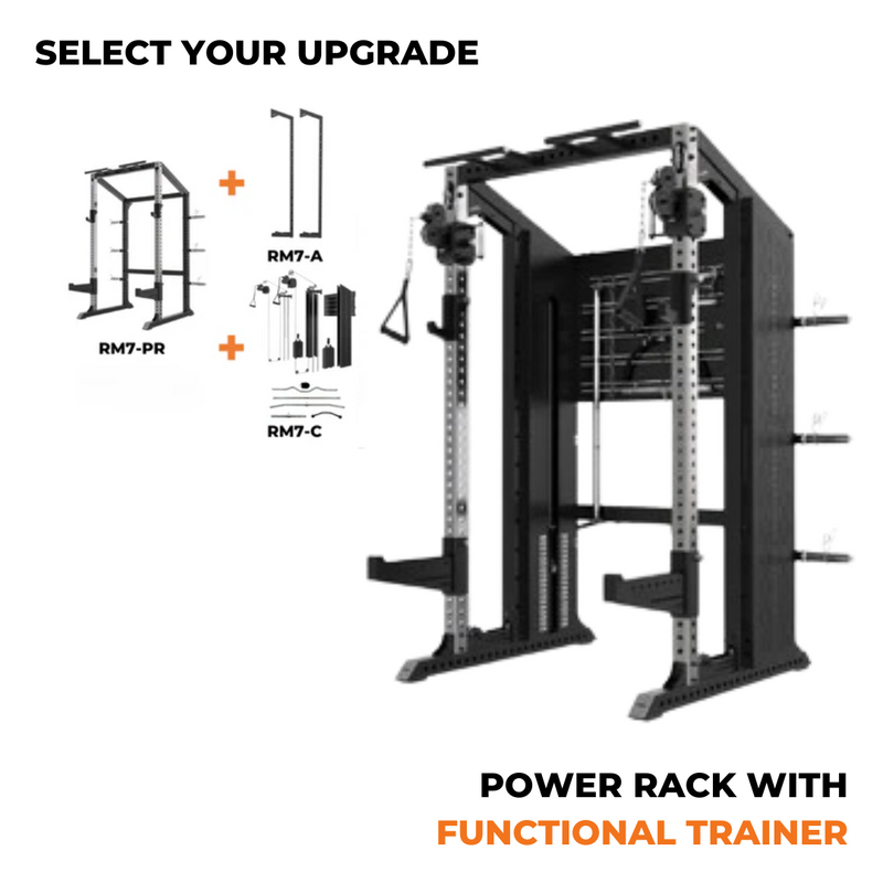 Rapid Motion RM7 Series Power Rack – Versatile & Durable-Commercial Power Rack-Gym Direct