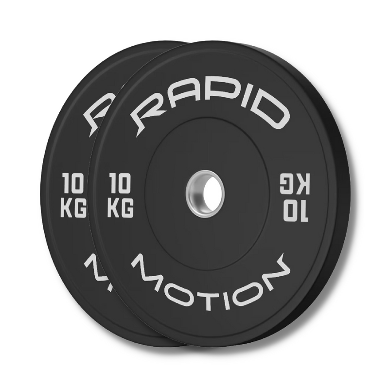 '-Budget Black Bumper Plate Package-Gym Direct