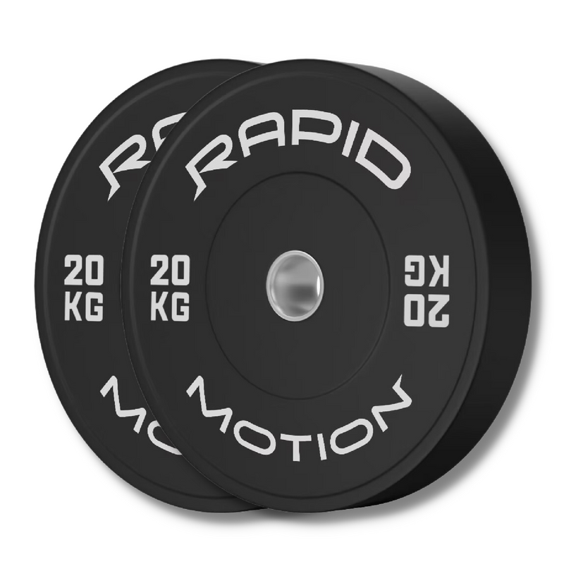 '-Budget Black Bumper Plate Package-Gym Direct