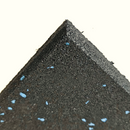 Commercial Rubber Gym Flooring (FIRE-RATED) - 15mm Gym Mats (Black w/Blue Flecks) (NON-TOXIC) | Rapid Motion