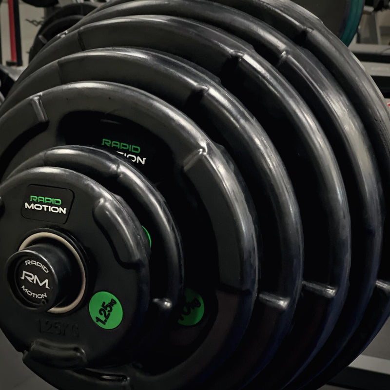 Rapid Motion Olympic Rubber Weight Plates (Sold As Pair)-Gym Direct