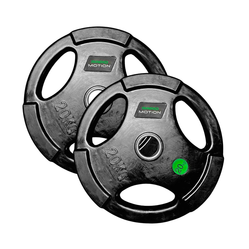 Rapid Motion Olympic Rubber Weight Plates (Sold As Pair)-Gym Direct