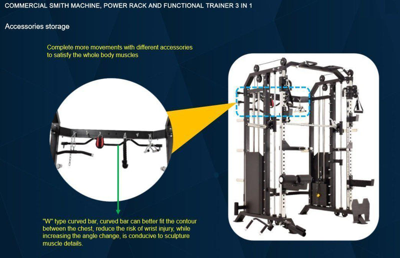 Functional Trainer with Smith Machine and Power Rack FT1007 | Rapid Motion