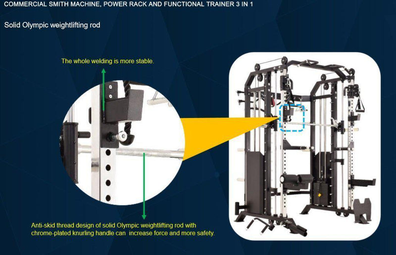 Functional Trainer with Smith Machine and Power Rack FT1007 | Rapid Motion