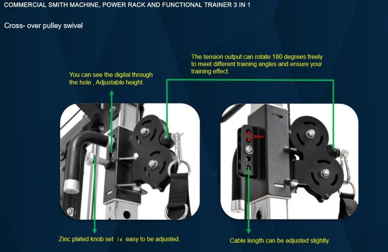 Functional Trainer with Smith Machine and Power Rack FT1007 | Rapid Motion