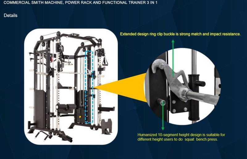 Functional Trainer with Smith Machine and Power Rack FT1007 | Rapid Motion